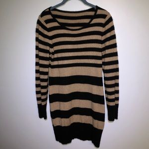Striped sweater dress, fits like a medium